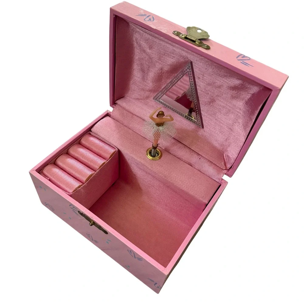 RARE WORKS Vintage 1989 Sanrio PopUp Hearts Music Jewelry Box Spinning Ballerina